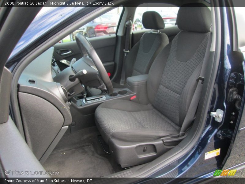 Midnight Blue Metallic / Ebony Black 2008 Pontiac G6 Sedan