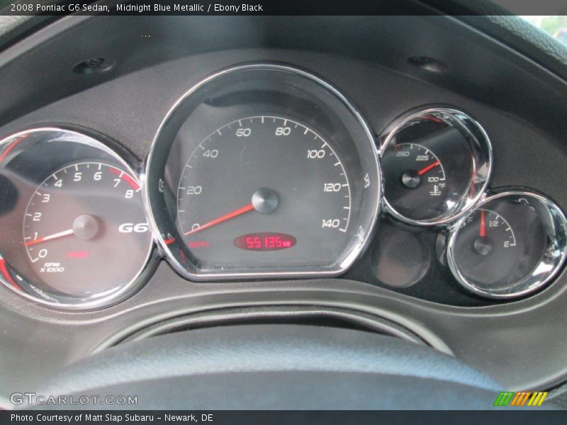 Midnight Blue Metallic / Ebony Black 2008 Pontiac G6 Sedan