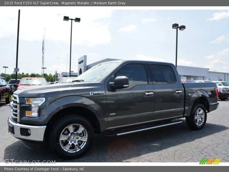 Magnetic Metallic / Medium Earth Gray 2015 Ford F150 XLT SuperCrew