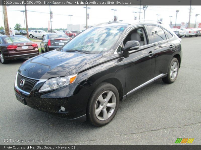 Black Sapphire Pearl / Light Gray/Espresso Birds-Eye Maple 2010 Lexus RX 350 AWD
