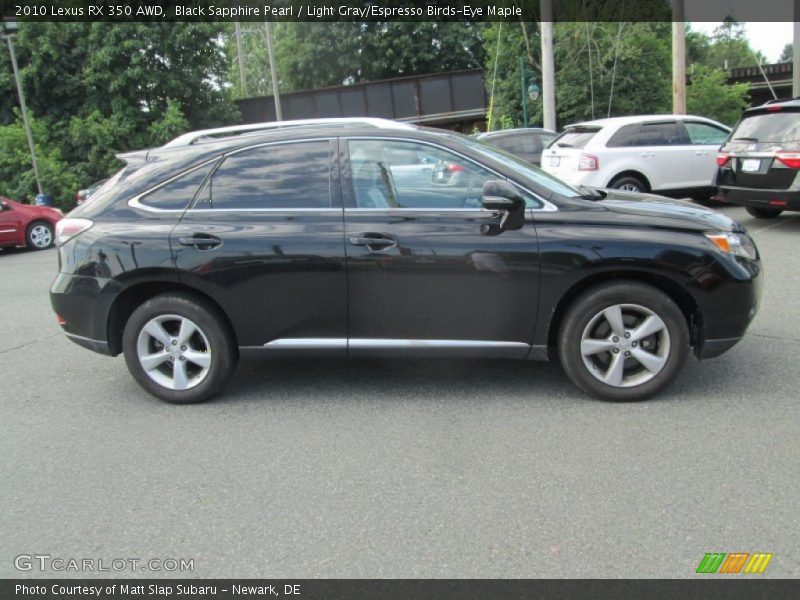 Black Sapphire Pearl / Light Gray/Espresso Birds-Eye Maple 2010 Lexus RX 350 AWD