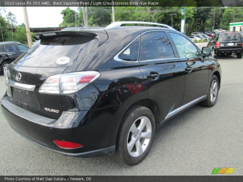 Black Sapphire Pearl / Light Gray/Espresso Birds-Eye Maple 2010 Lexus RX 350 AWD