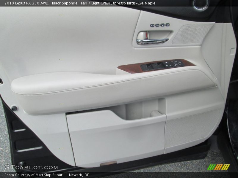 Black Sapphire Pearl / Light Gray/Espresso Birds-Eye Maple 2010 Lexus RX 350 AWD