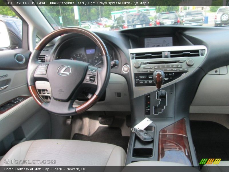 Black Sapphire Pearl / Light Gray/Espresso Birds-Eye Maple 2010 Lexus RX 350 AWD