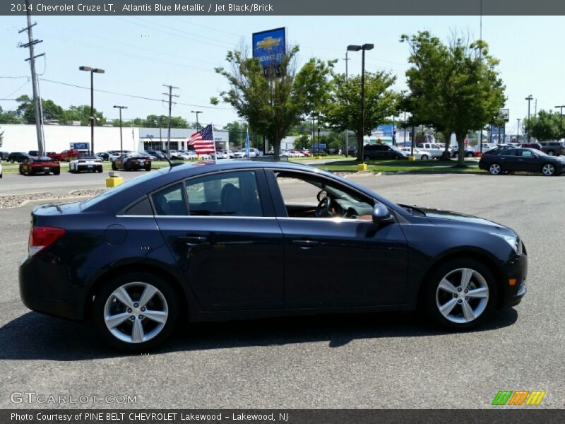 Atlantis Blue Metallic / Jet Black/Brick 2014 Chevrolet Cruze LT