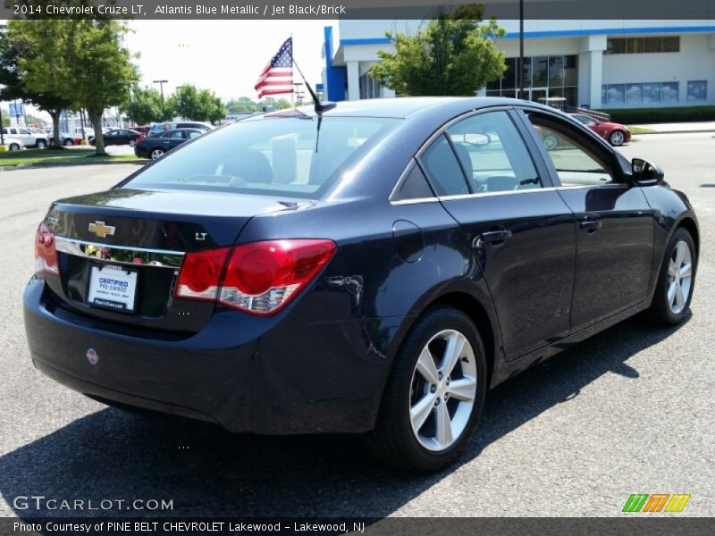 Atlantis Blue Metallic / Jet Black/Brick 2014 Chevrolet Cruze LT