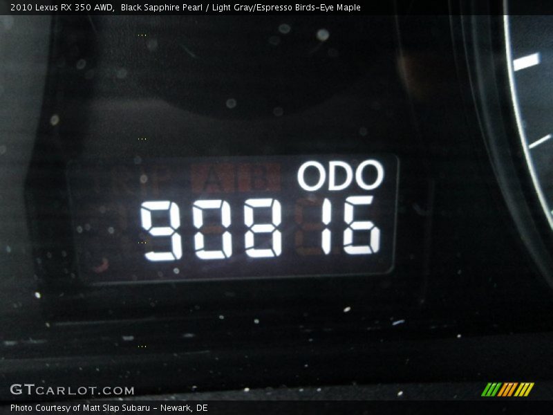 Black Sapphire Pearl / Light Gray/Espresso Birds-Eye Maple 2010 Lexus RX 350 AWD