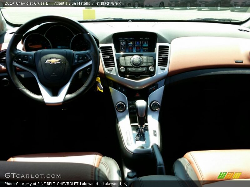 Atlantis Blue Metallic / Jet Black/Brick 2014 Chevrolet Cruze LT