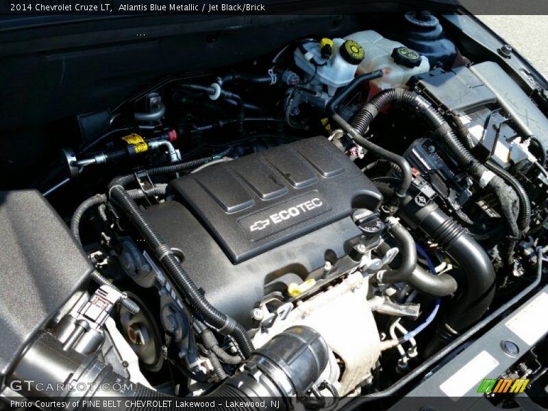 Atlantis Blue Metallic / Jet Black/Brick 2014 Chevrolet Cruze LT