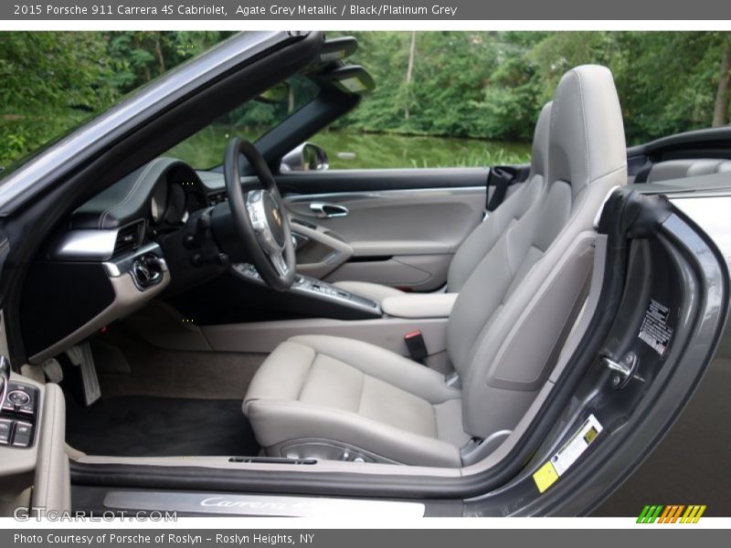  2015 911 Carrera 4S Cabriolet Black/Platinum Grey Interior
