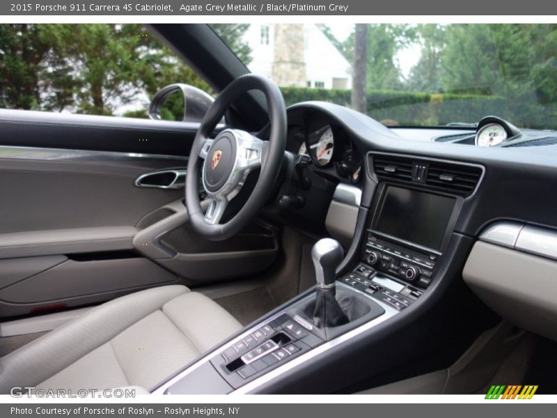 Agate Grey Metallic / Black/Platinum Grey 2015 Porsche 911 Carrera 4S Cabriolet