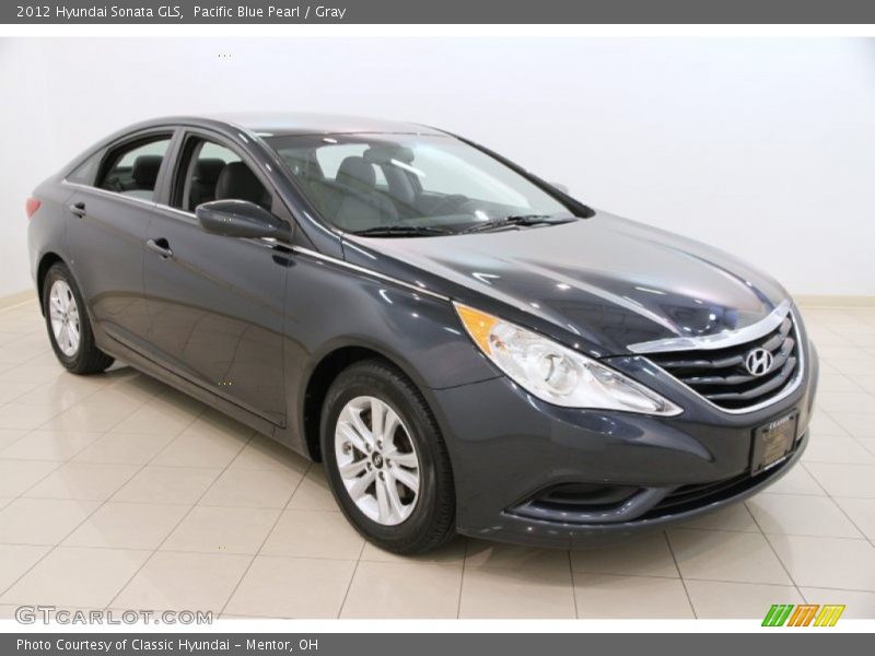 Pacific Blue Pearl / Gray 2012 Hyundai Sonata GLS