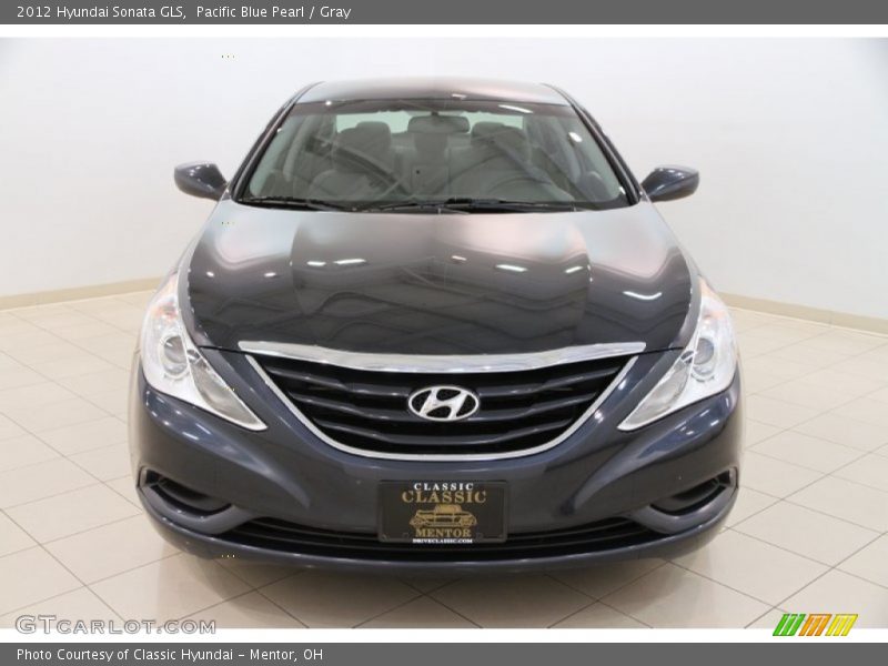Pacific Blue Pearl / Gray 2012 Hyundai Sonata GLS