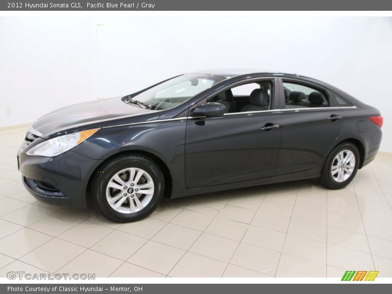 Pacific Blue Pearl / Gray 2012 Hyundai Sonata GLS