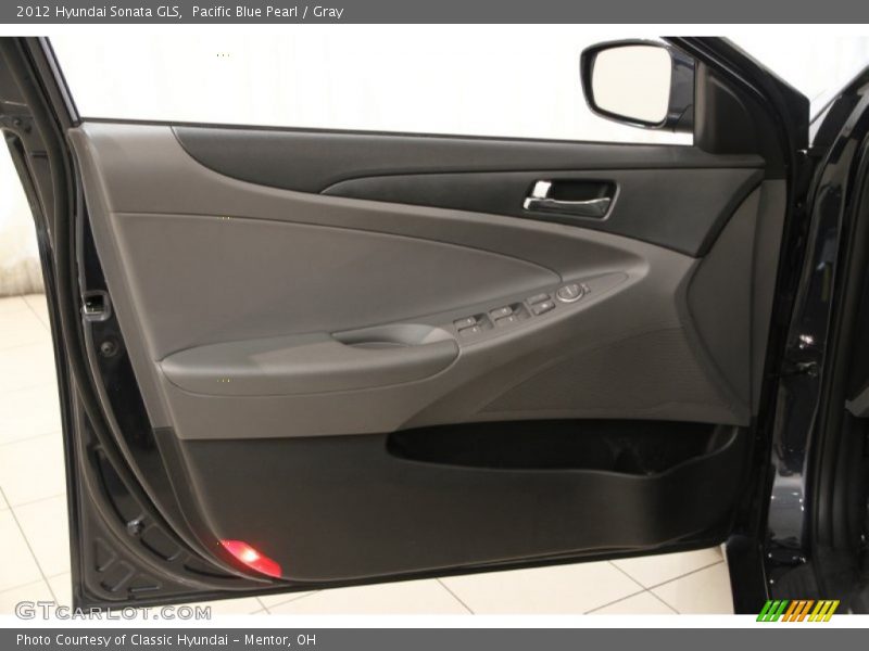 Pacific Blue Pearl / Gray 2012 Hyundai Sonata GLS
