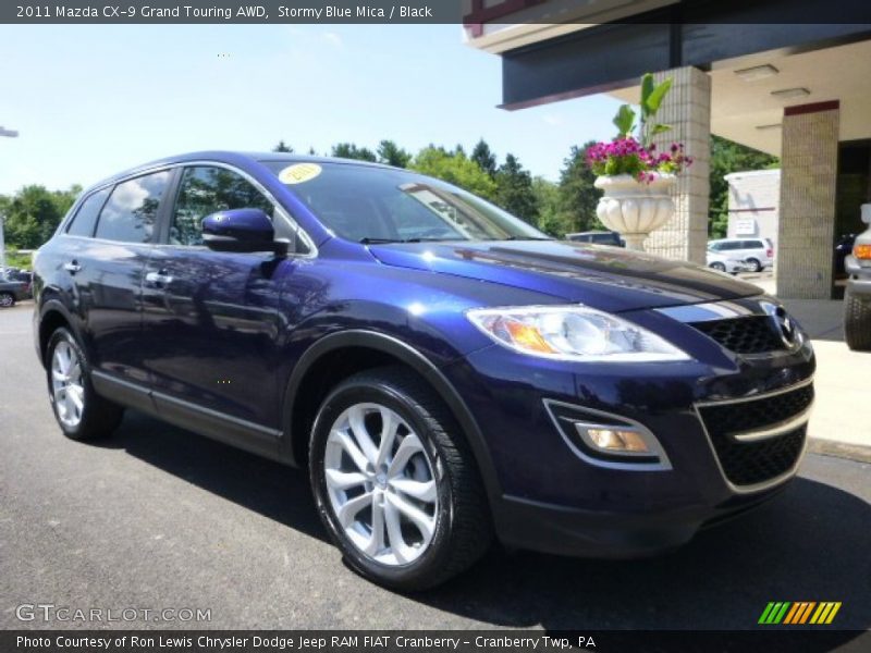 Stormy Blue Mica / Black 2011 Mazda CX-9 Grand Touring AWD
