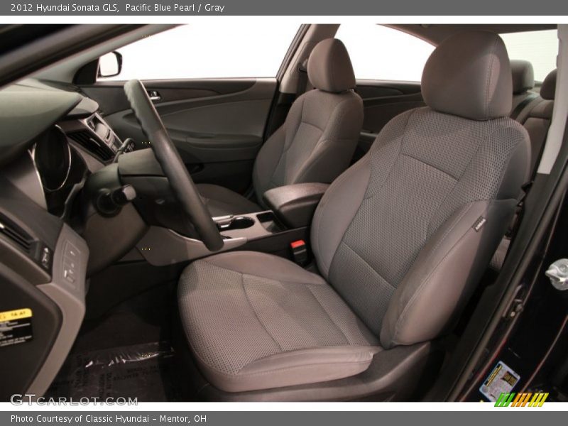 Pacific Blue Pearl / Gray 2012 Hyundai Sonata GLS