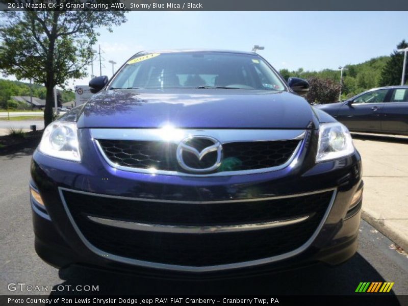 Stormy Blue Mica / Black 2011 Mazda CX-9 Grand Touring AWD