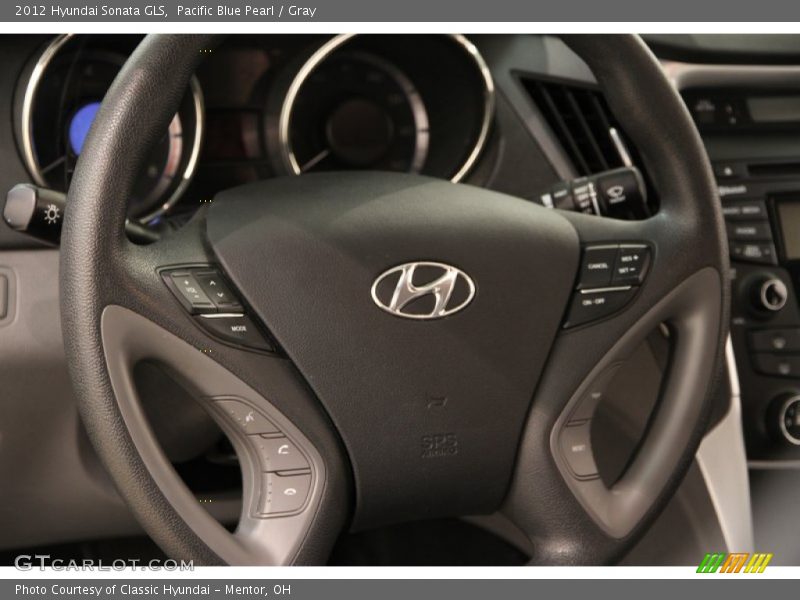 Pacific Blue Pearl / Gray 2012 Hyundai Sonata GLS
