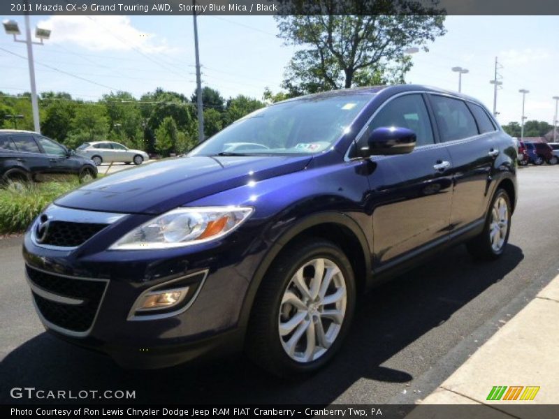 Stormy Blue Mica / Black 2011 Mazda CX-9 Grand Touring AWD