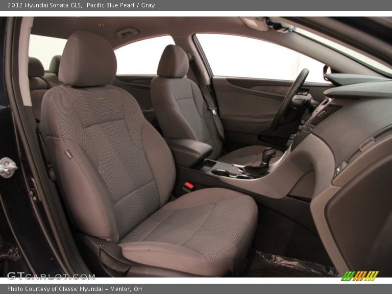 Pacific Blue Pearl / Gray 2012 Hyundai Sonata GLS