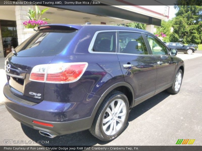 Stormy Blue Mica / Black 2011 Mazda CX-9 Grand Touring AWD
