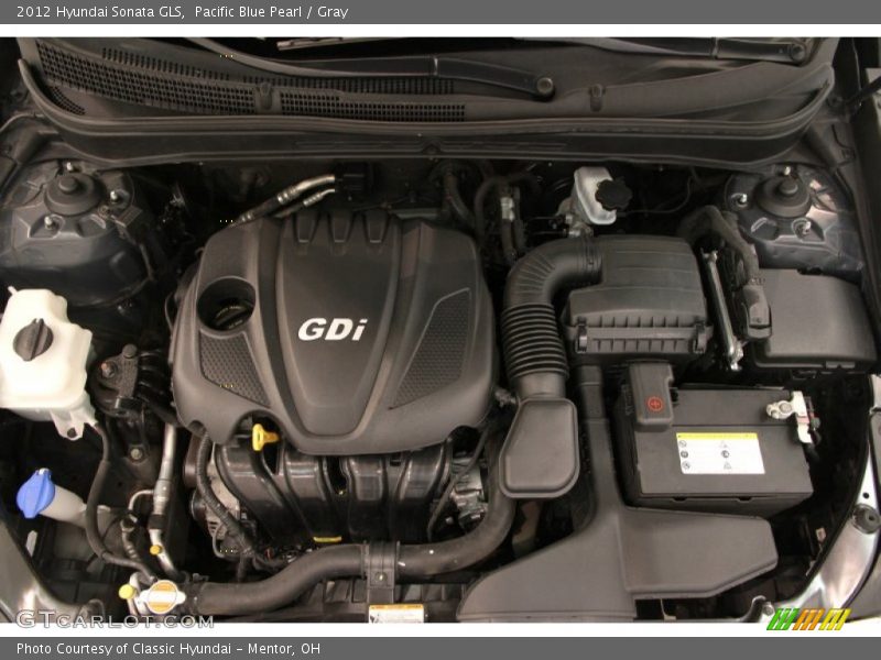 Pacific Blue Pearl / Gray 2012 Hyundai Sonata GLS