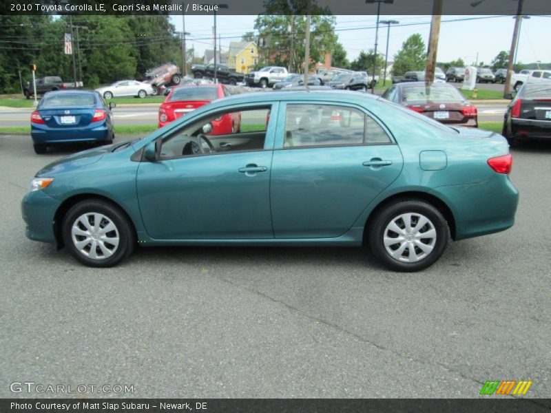 Capri Sea Metallic / Bisque 2010 Toyota Corolla LE