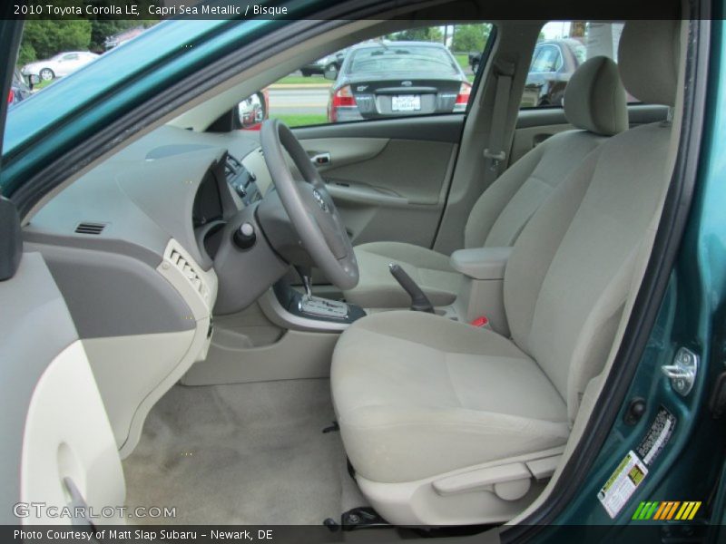 Front Seat of 2010 Corolla LE