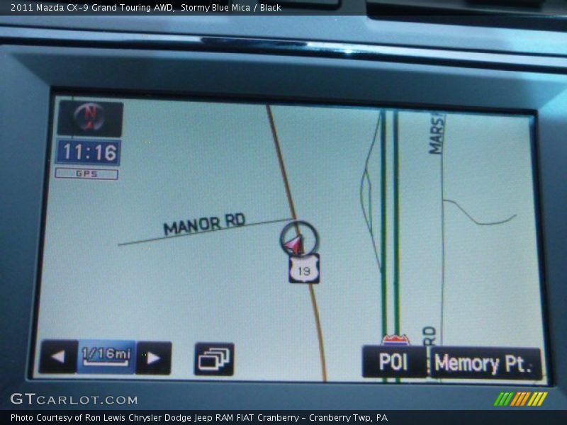 Stormy Blue Mica / Black 2011 Mazda CX-9 Grand Touring AWD