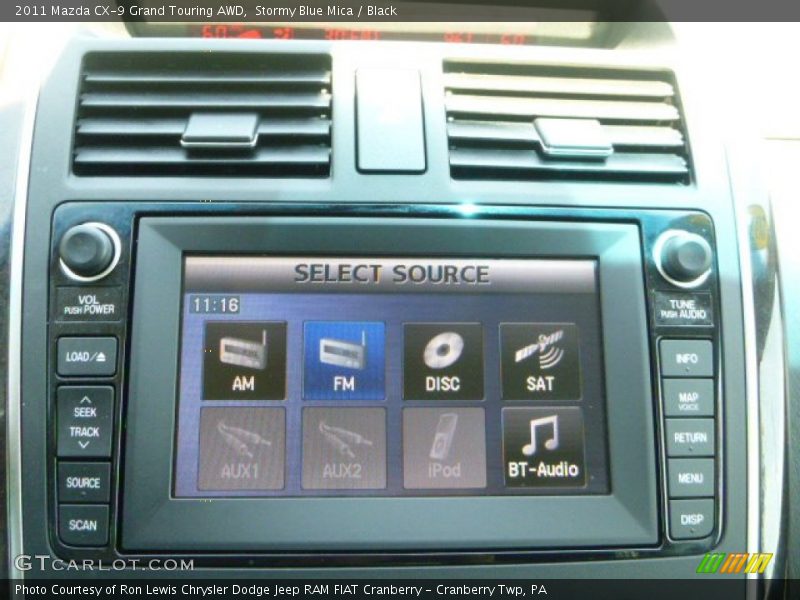Stormy Blue Mica / Black 2011 Mazda CX-9 Grand Touring AWD
