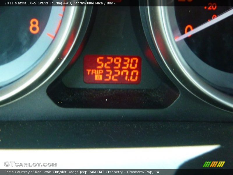 Stormy Blue Mica / Black 2011 Mazda CX-9 Grand Touring AWD