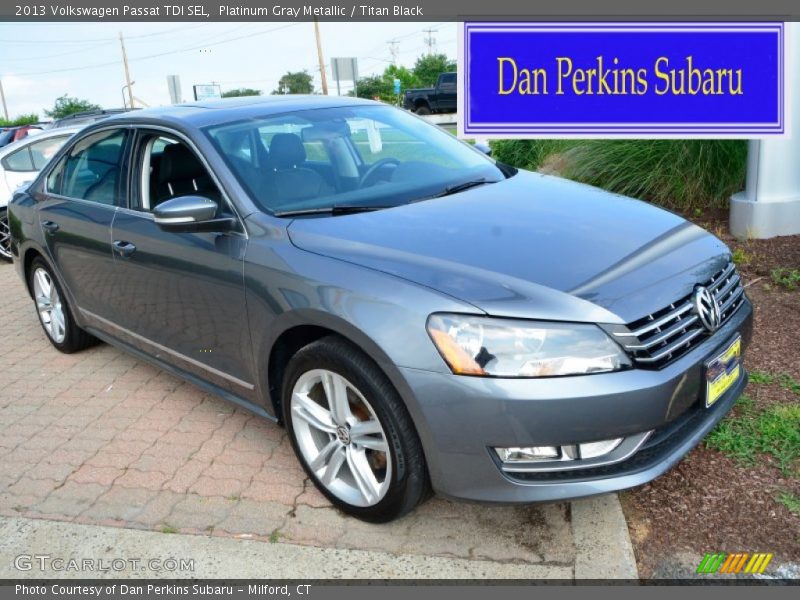 Platinum Gray Metallic / Titan Black 2013 Volkswagen Passat TDI SEL