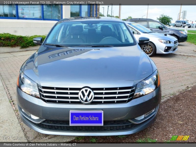 Platinum Gray Metallic / Titan Black 2013 Volkswagen Passat TDI SEL