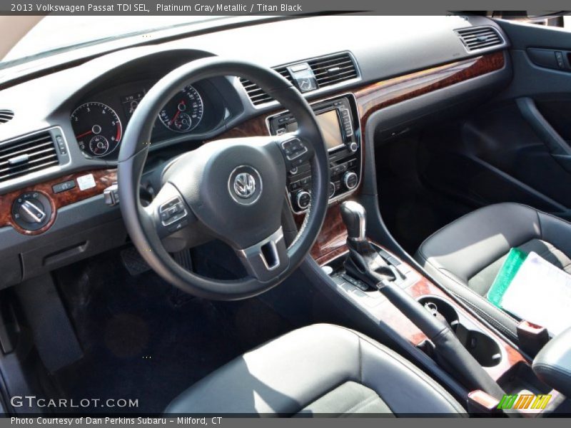 Platinum Gray Metallic / Titan Black 2013 Volkswagen Passat TDI SEL