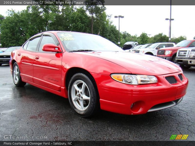 Bright Red / Taupe 2001 Pontiac Grand Prix GT Sedan
