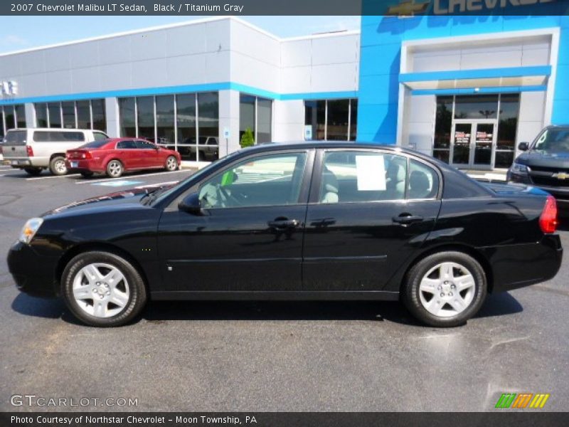 Black / Titanium Gray 2007 Chevrolet Malibu LT Sedan