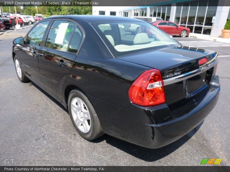 Black / Titanium Gray 2007 Chevrolet Malibu LT Sedan