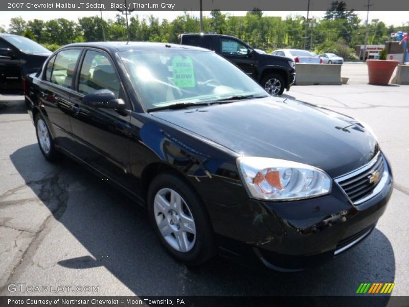 Black / Titanium Gray 2007 Chevrolet Malibu LT Sedan