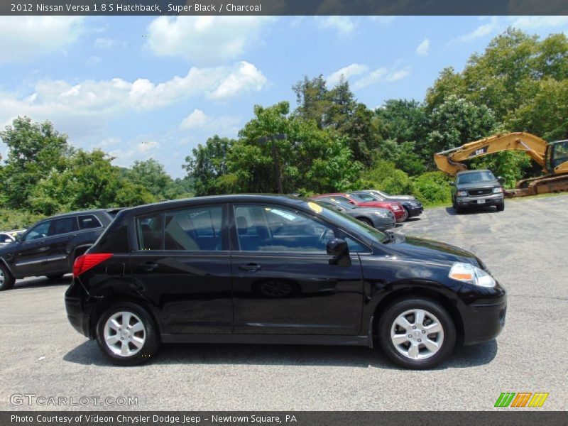 Super Black / Charcoal 2012 Nissan Versa 1.8 S Hatchback