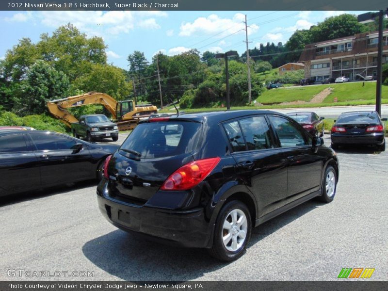 Super Black / Charcoal 2012 Nissan Versa 1.8 S Hatchback