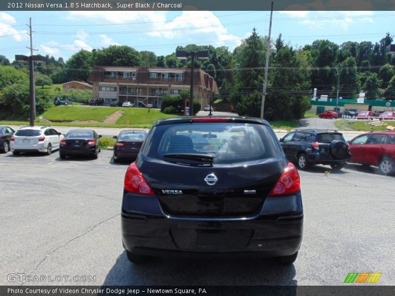 Super Black / Charcoal 2012 Nissan Versa 1.8 S Hatchback