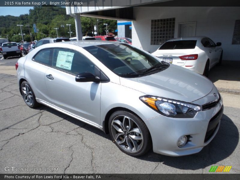 Bright Silver / Black 2015 Kia Forte Koup SX