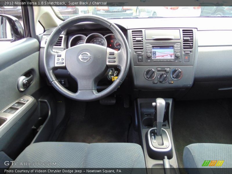Super Black / Charcoal 2012 Nissan Versa 1.8 S Hatchback