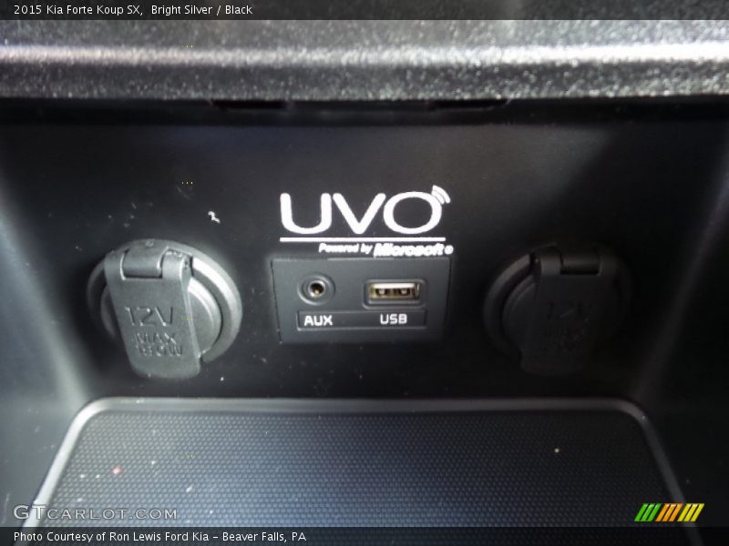 Bright Silver / Black 2015 Kia Forte Koup SX