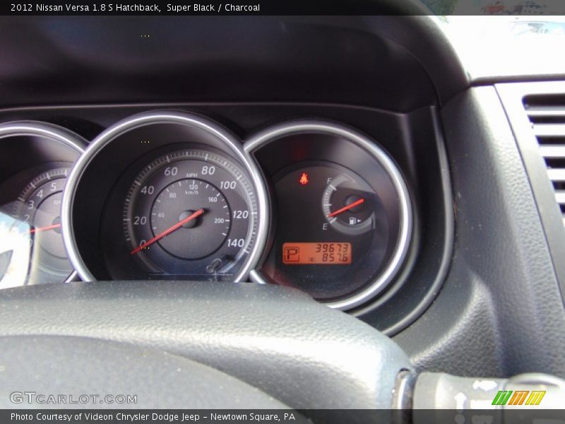 Super Black / Charcoal 2012 Nissan Versa 1.8 S Hatchback