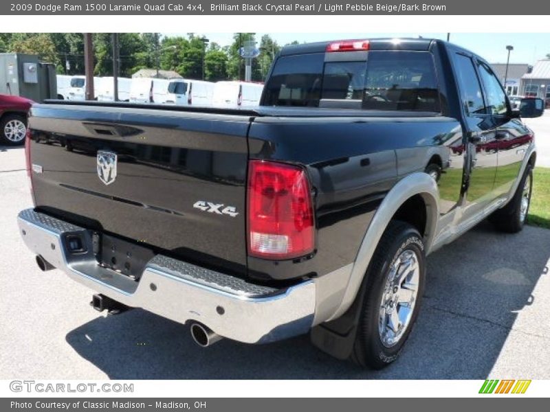  2009 Ram 1500 Laramie Quad Cab 4x4 Brilliant Black Crystal Pearl
