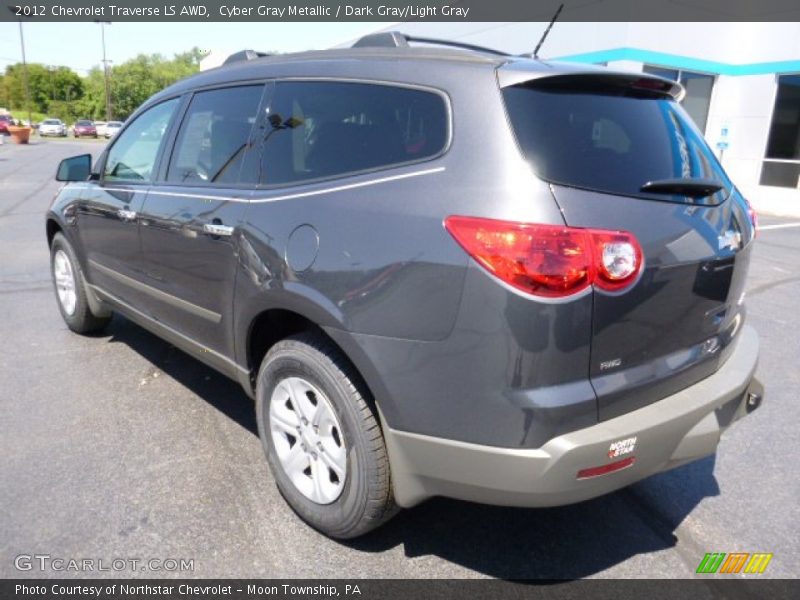 Cyber Gray Metallic / Dark Gray/Light Gray 2012 Chevrolet Traverse LS AWD