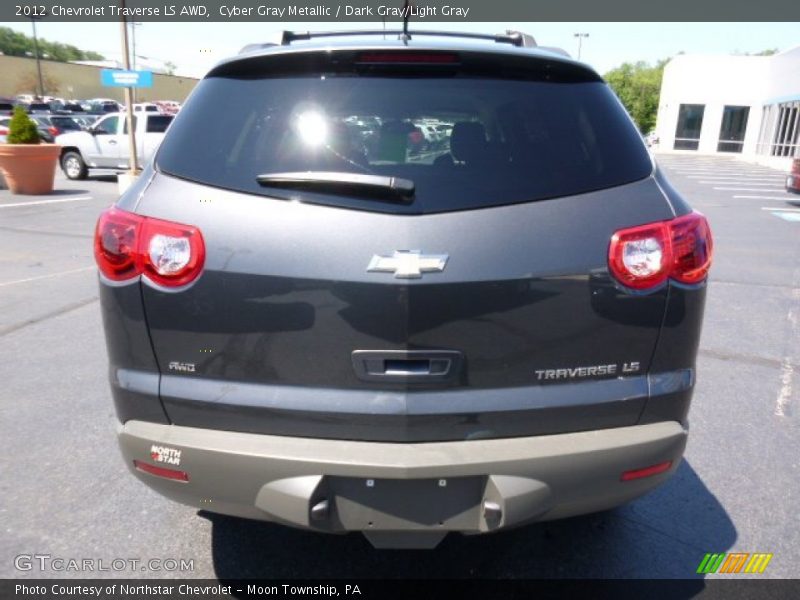 Cyber Gray Metallic / Dark Gray/Light Gray 2012 Chevrolet Traverse LS AWD