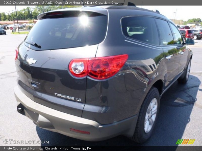 Cyber Gray Metallic / Dark Gray/Light Gray 2012 Chevrolet Traverse LS AWD